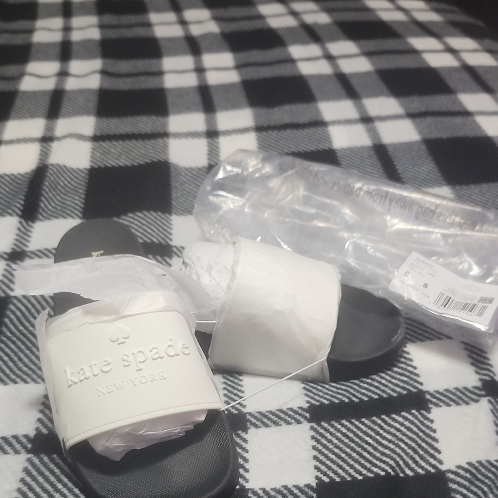 Kate Spade Black Slides